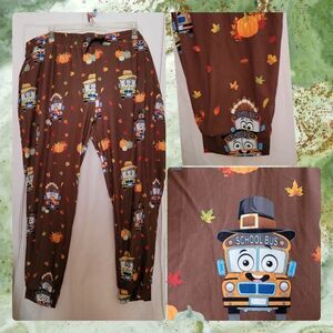 #088 Fall School Bus Joggers  Size: TC3 (26W -28W)🍁🍁